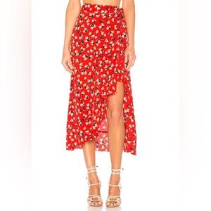 Celeste wrap Skirt jasmine Floral red